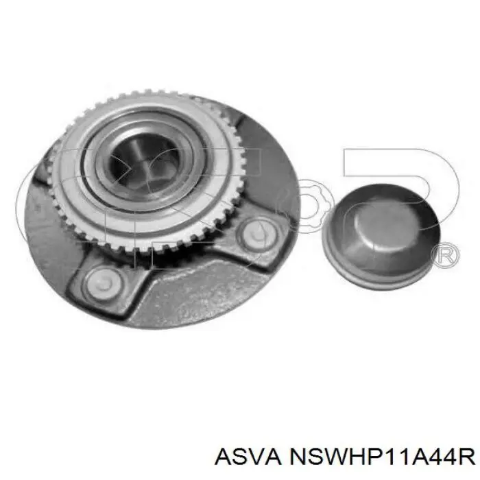 NSWHP11A44R Asva cubo de rueda trasero