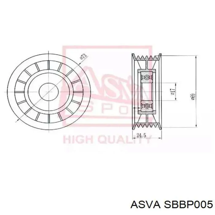 38942PZA003 Subaru Polea tensora