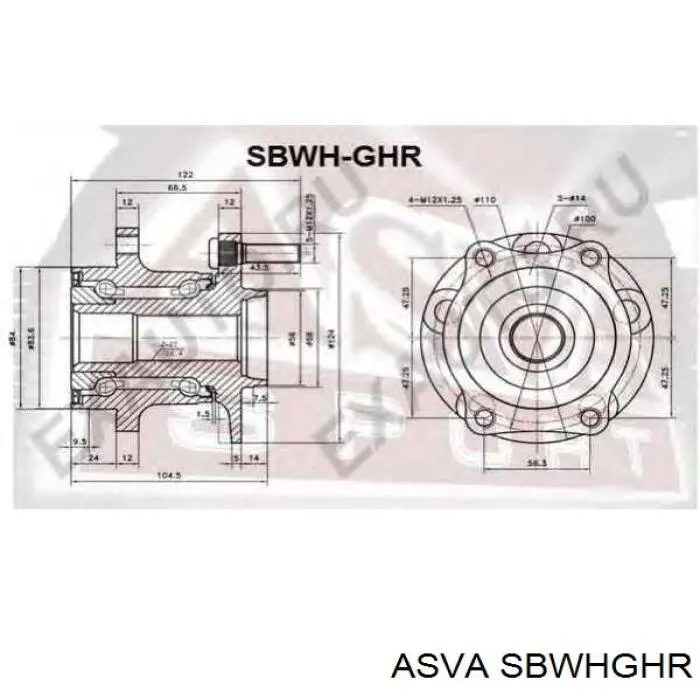 XHGB35317 SNR cubo de rueda trasero