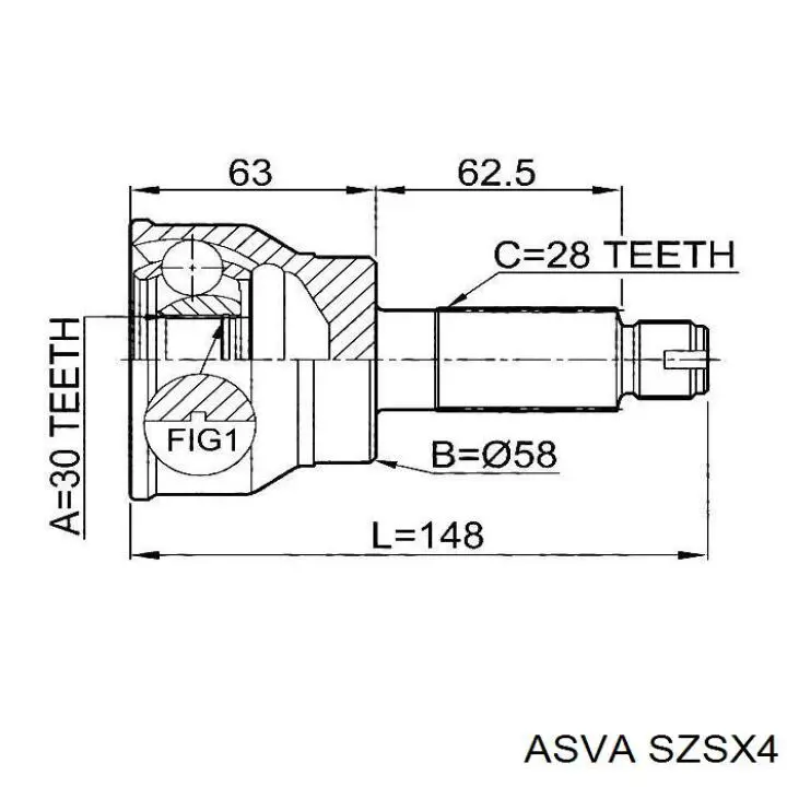 Junta homocinética exterior delantera HDK SU037 precio, desde 51,04 EUR