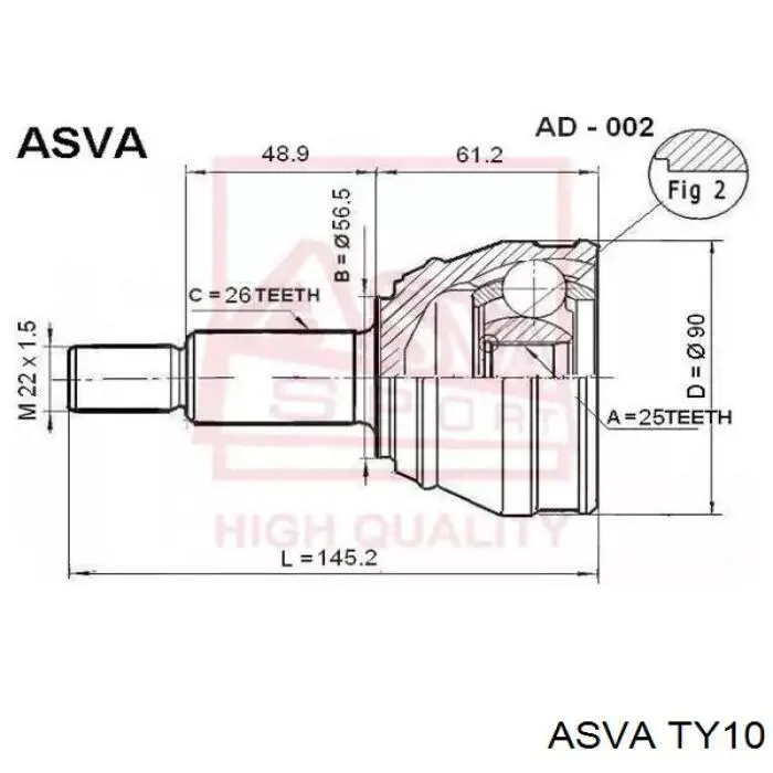 Junta homocinética exterior delantera BGA CV9114A precio, desde 32,13 EUR