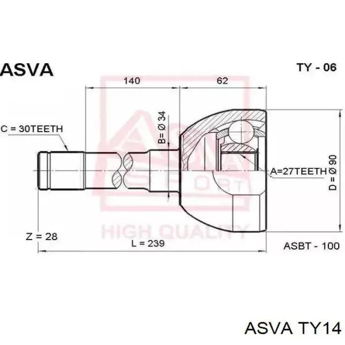 Junta homocinetica 4346029595 Toyota