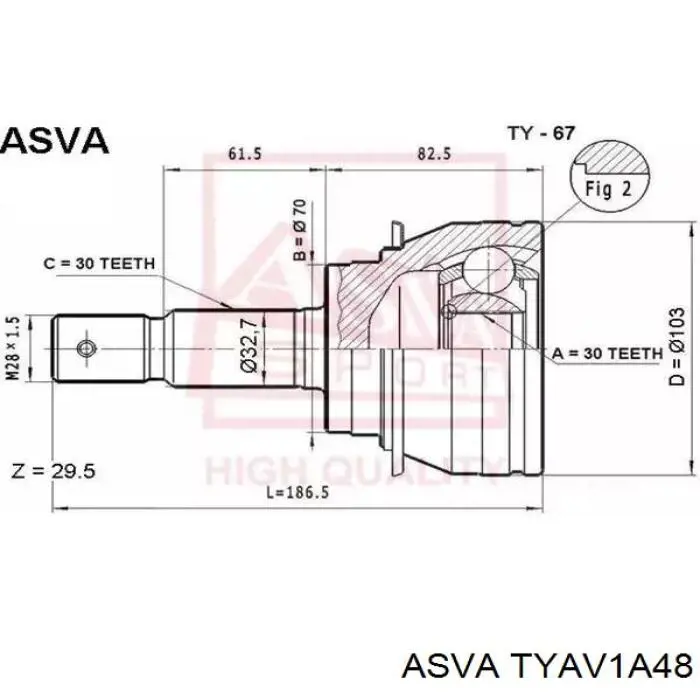 Junta homocinética exterior delantera Toyota Corolla E12