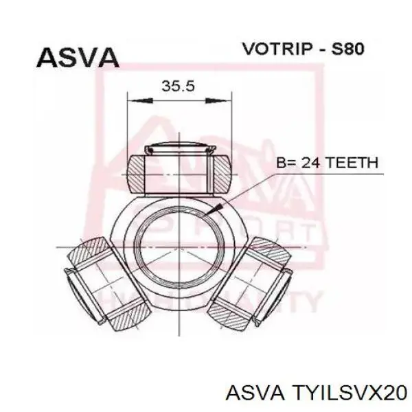 TYILSVX20 Asva junta homocinética interior delantera