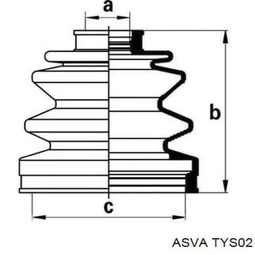 TYS-02 Asva semieje de transmisión intermedio