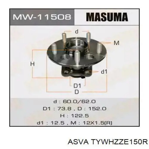 Cubo de rueda trasero 4245002140 Toyota