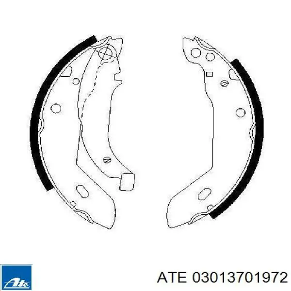 03.0137-0197.2 ATE zapatas de frenos de tambor traseras