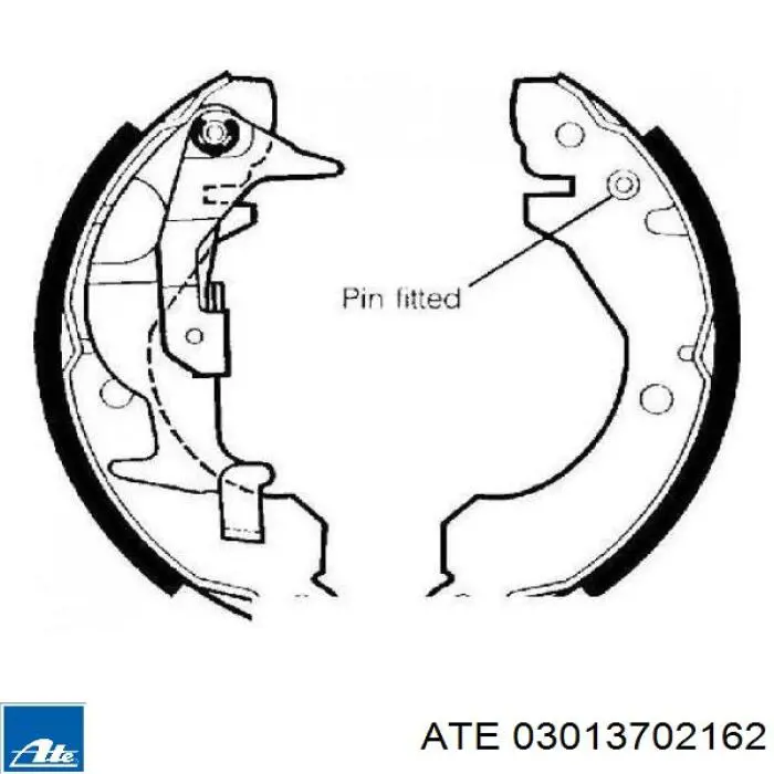 03.0137-0216.2 ATE zapatas de frenos de tambor traseras