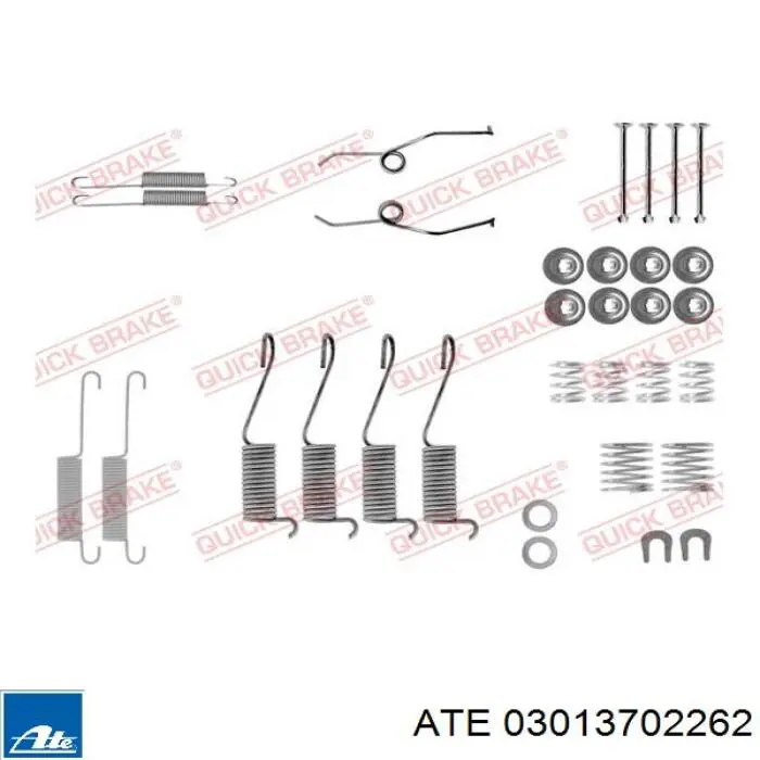 03013702262 ATE zapatas de frenos de tambor traseras