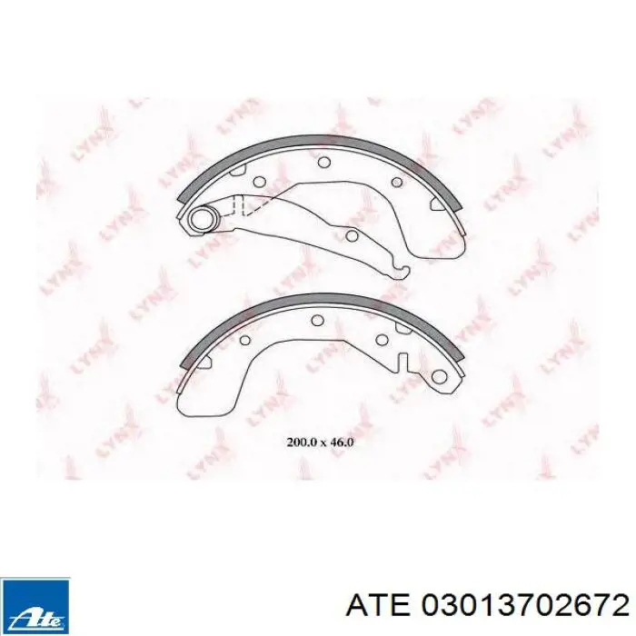 Zapatas de freno 03013702672 ATE