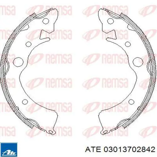 03.0137-0284.2 ATE zapatas de frenos de tambor traseras