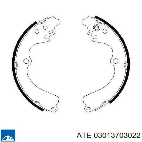 03013703022 ATE zapatas de frenos de tambor traseras