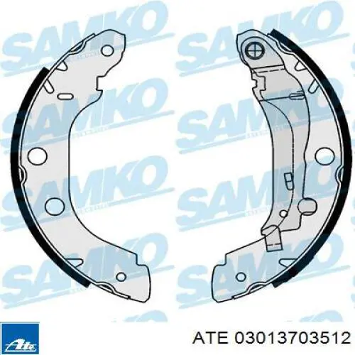 03.0137-0351.2 ATE zapatas de frenos de tambor traseras