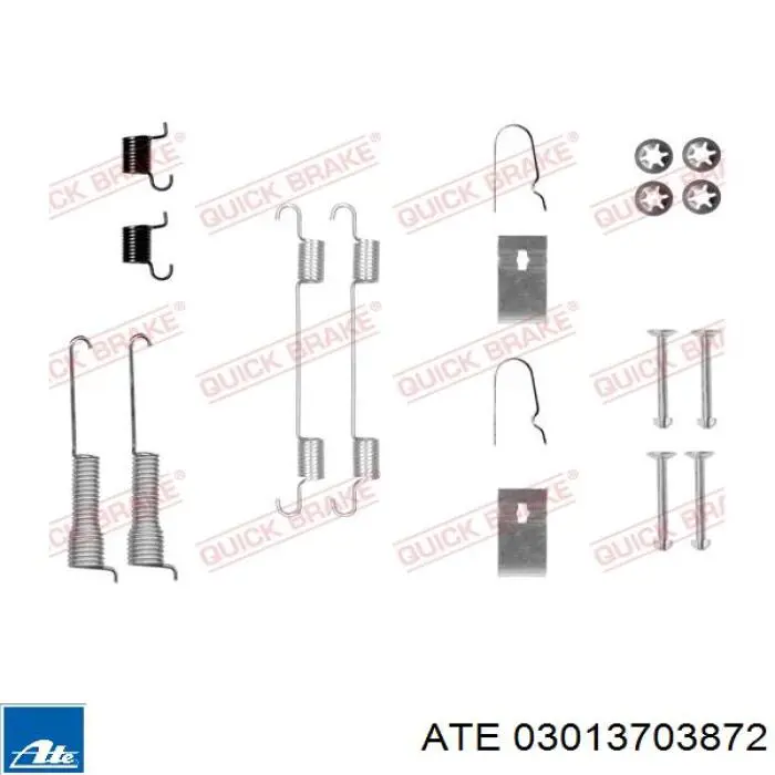 03013703872 ATE zapatas de frenos de tambor traseras