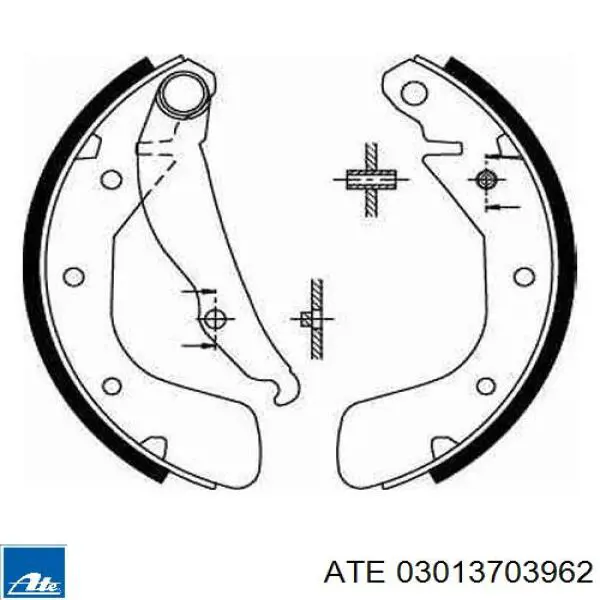 03.0137-0396.2 ATE zapatas de frenos de tambor traseras