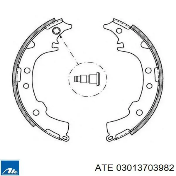 03.0137-0398.2 ATE zapatas de frenos de tambor traseras