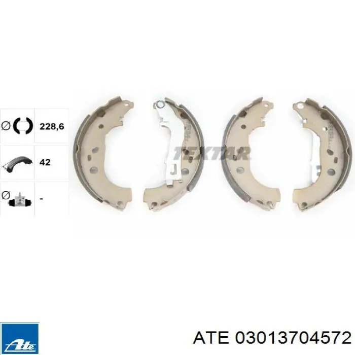 03.0137-0457.2 ATE zapatas de frenos de tambor traseras