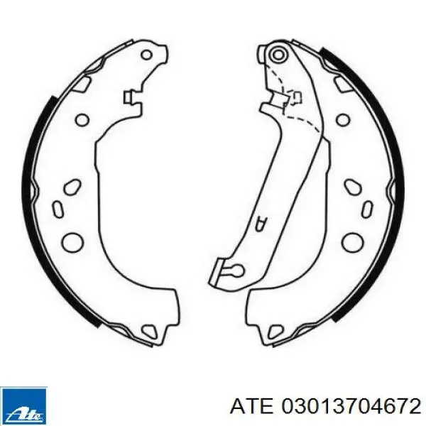 Zapatas de freno 03013704672 ATE
