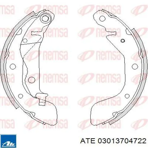 03013704722 ATE Zapatas de freno de tambor traseras