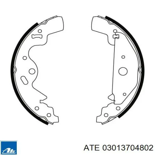 03.0137-0480.2 ATE zapatas de frenos de tambor traseras