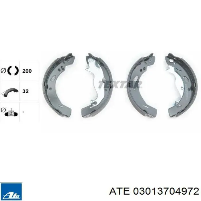 03.0137-0497.2 ATE zapatas de frenos de tambor traseras