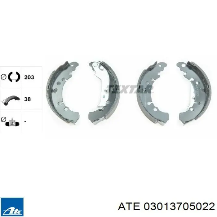03.0137-0502.2 ATE zapatas de frenos de tambor traseras
