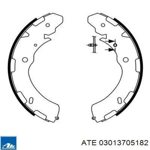 03.0137-0518.2 ATE zapatas de frenos de tambor traseras