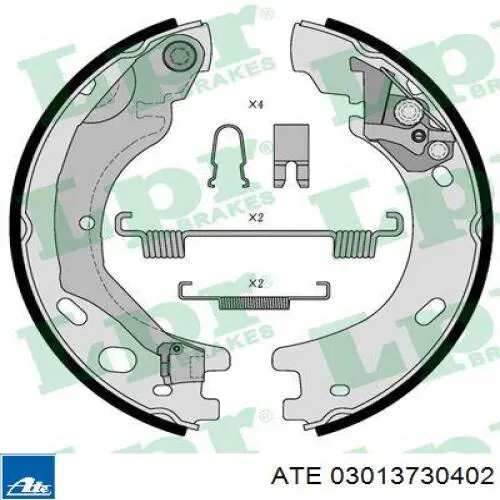 03.0137-3040.2 ATE juego de zapatas de frenos, freno de estacionamiento