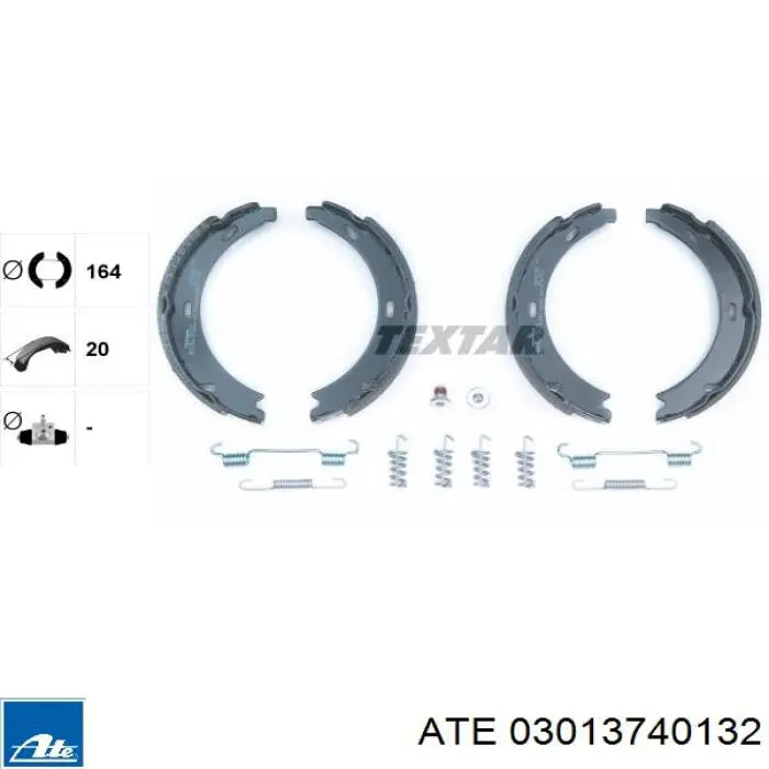 Juego de zapatas de frenos, freno de estacionamiento Mercedes E C124