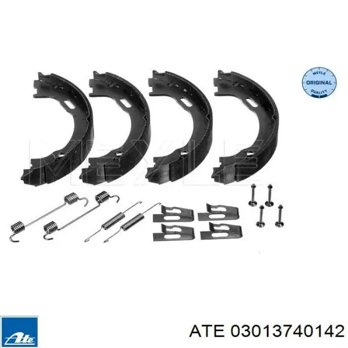03.0137-4014.2 ATE juego de zapatas de frenos, freno de estacionamiento