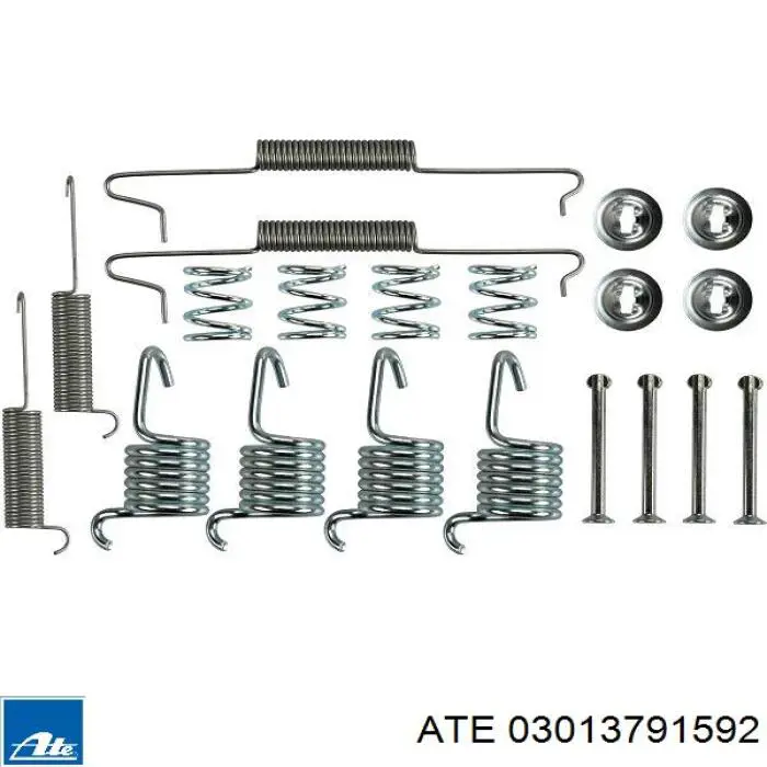 03.0137-9159.2 ATE kit de montaje, zapatas de freno traseras