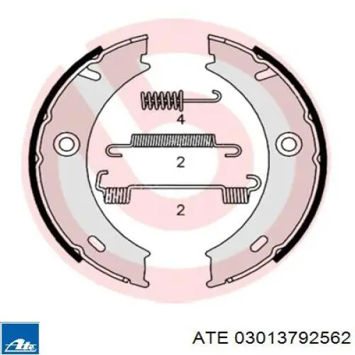 03.0137-9256.2 ATE kit reparación, palanca freno detención (pinza freno)