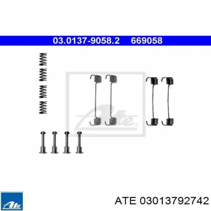 Juego de montaje, zapatas de freno traseras Renault (RVI) 6001551412