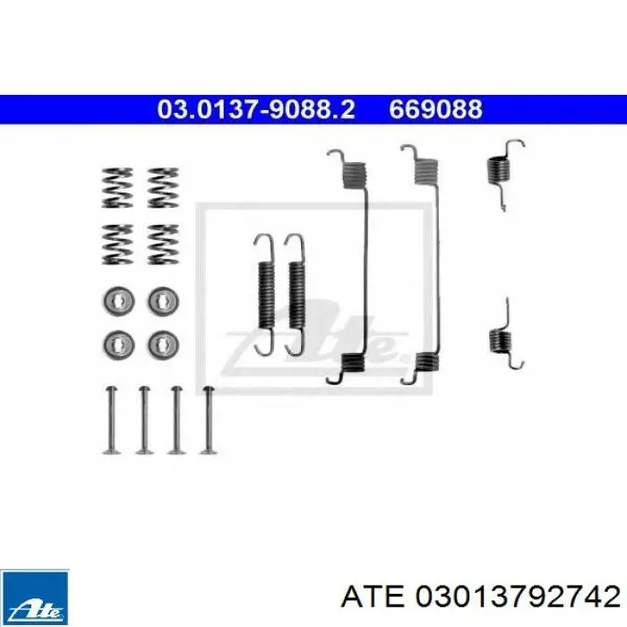 6001551412 Renault (RVI) Kit de montaje de zapatas de freno traseras