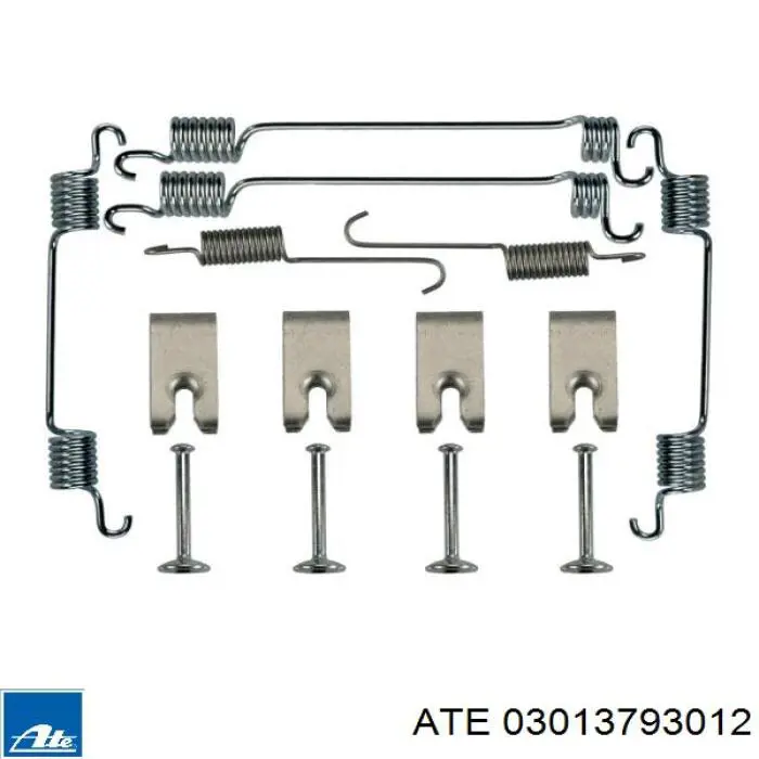 03.0137-9301.2 ATE kit de montaje, zapatas de freno traseras