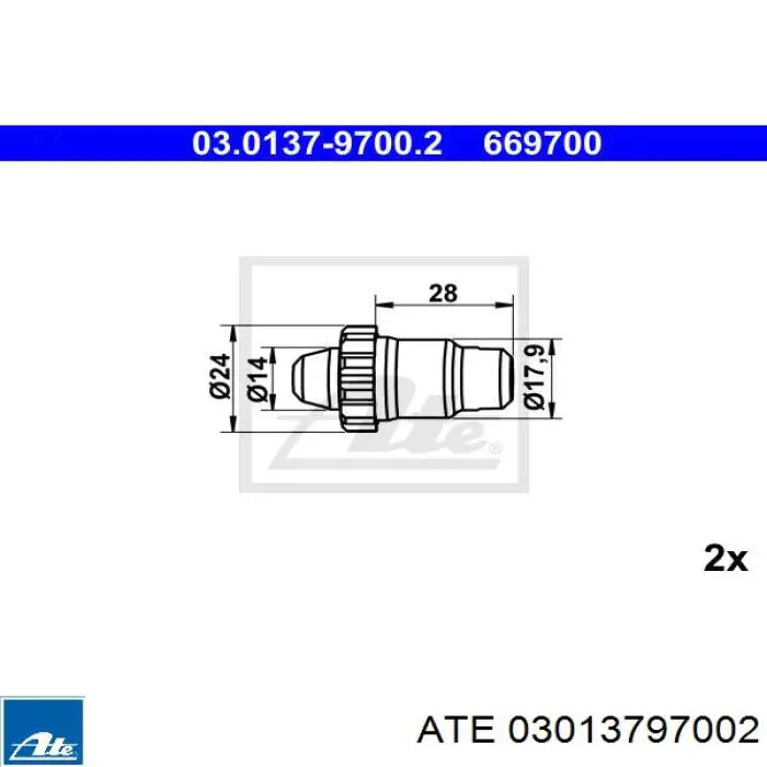 Comprar 03013797002 ATE Kit de reparación del mecanismo de ajuste automático de zapatas de freno