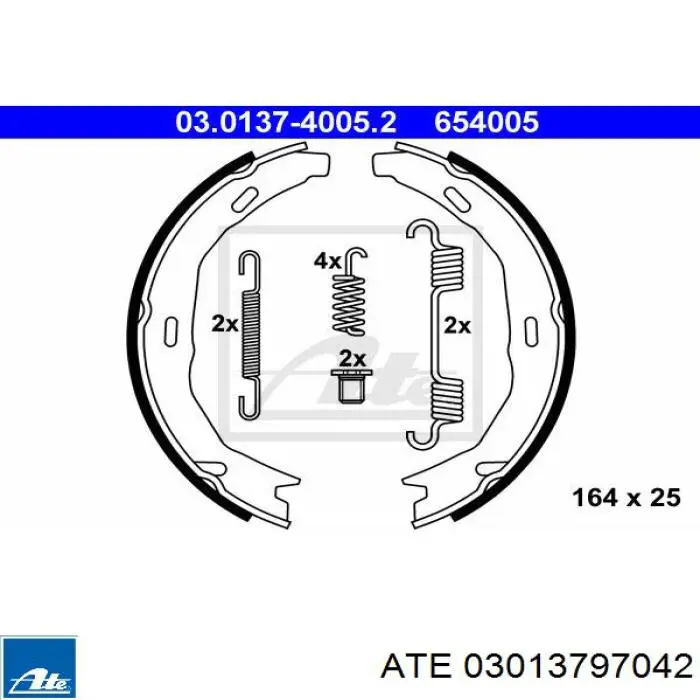 03013797042 ATE Mecanismo expansor de las zapatas del freno de estacionamiento