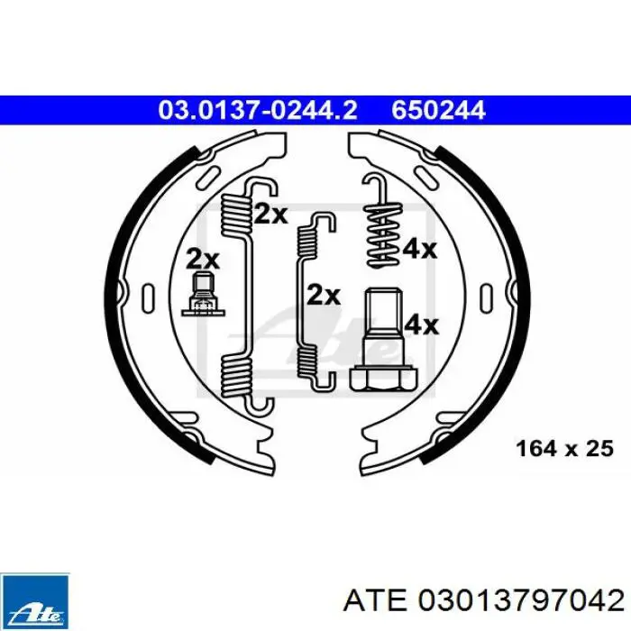 Mecanismo expansor de las zapatas del freno de estacionamiento ATE 03013797042 precio, desde 12,80 EUR