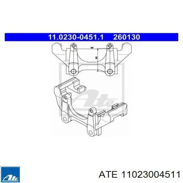 Soporte de la pinza de freno delantera ATE 11023004511 precio, desde 53,84 EUR