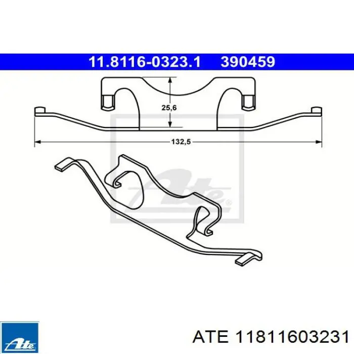 Juego de resortes de sujeción de pastillas de freno traseras A0014212291 Mercedes