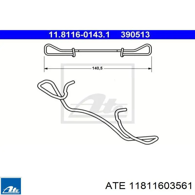 Juego de resortes de sujeción de pastillas de freno delanteras 5542459 Opel