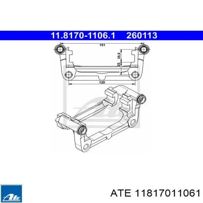13403608 Opel soporte, pinza de freno trasera