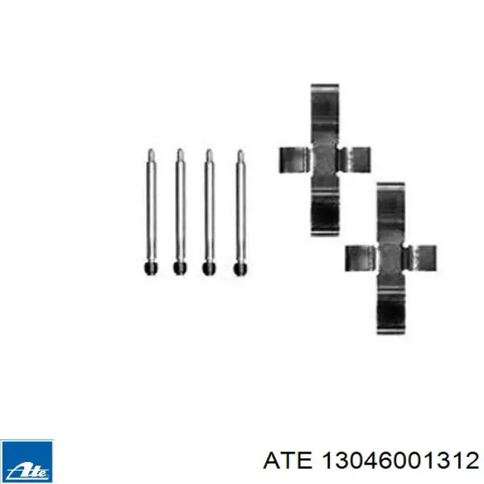 13.0460-0131.2 ATE conjunto de muelles almohadilla discos delanteros