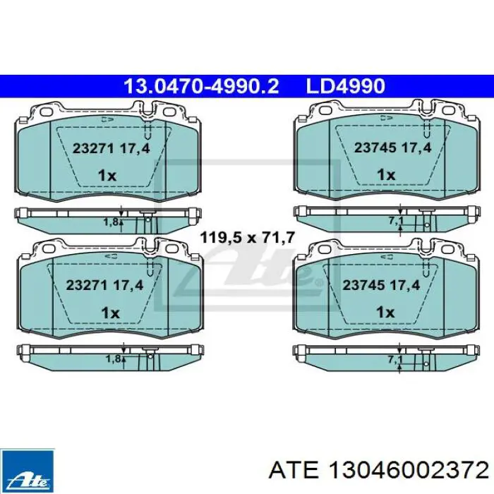 Comprar A0004219891 Mercedes Juego de resortes de sujeción de pastillas de freno delanteras