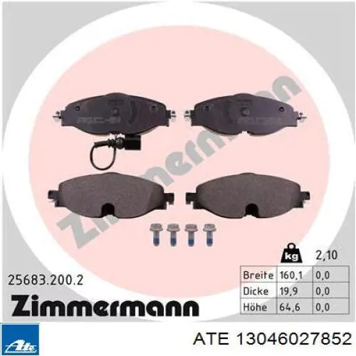 Pastillas de freno delanteras Volkswagen Tiguan 1 5N1, 5N2