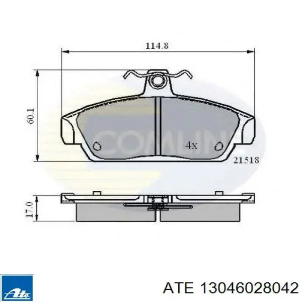 13046028042 ATE pastillas de freno delanteras