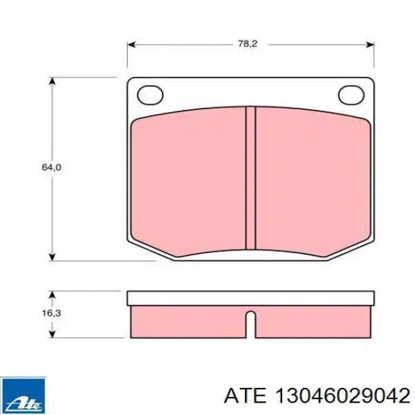 13.0460-2904.2 ATE pastillas de freno delanteras