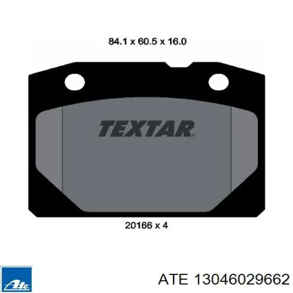 13.0460-2966.2 ATE pastillas de freno delanteras