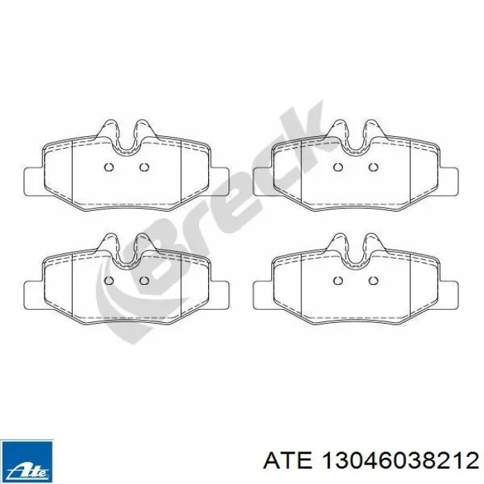 Pastillas traseras de freno ATE 13046038212 precio, desde 24,88 EUR