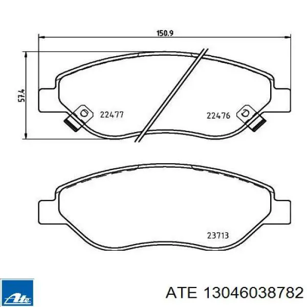 Pastillas de freno delanteras Fiat/Alfa/Lancia 77368553
